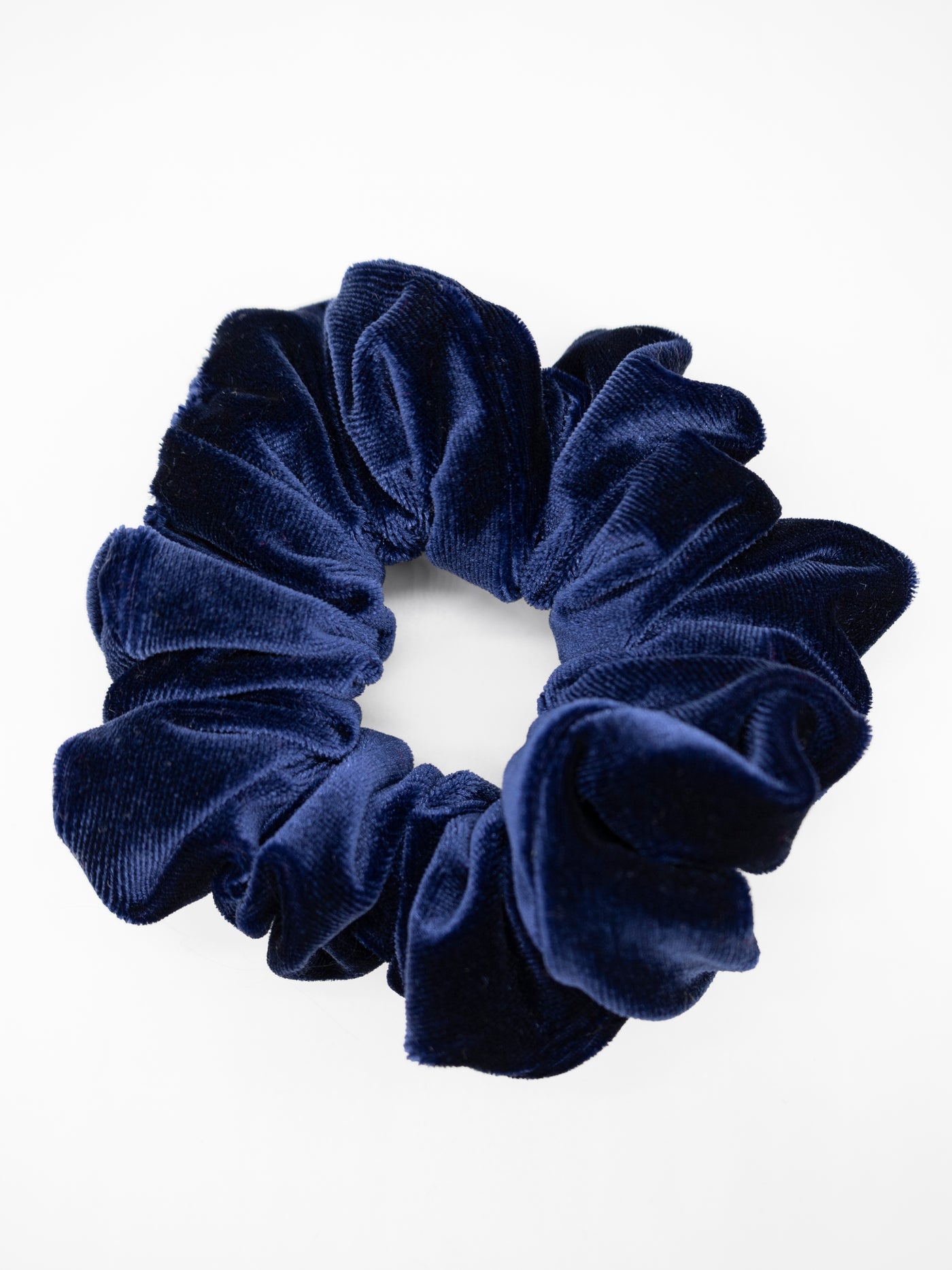 Mini Blue Velvet Scrunchie | LookJade
