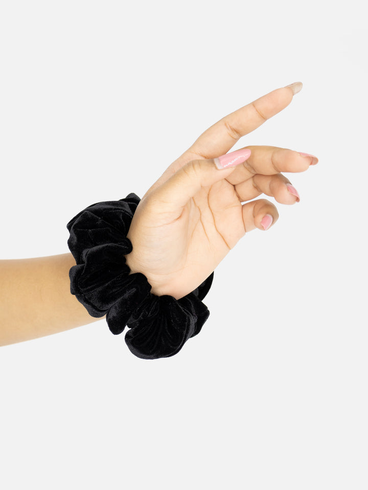 Mini Black Velvet Scrunchie