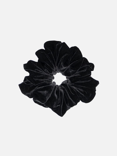 Jumbo Black Velvet Scrunchie