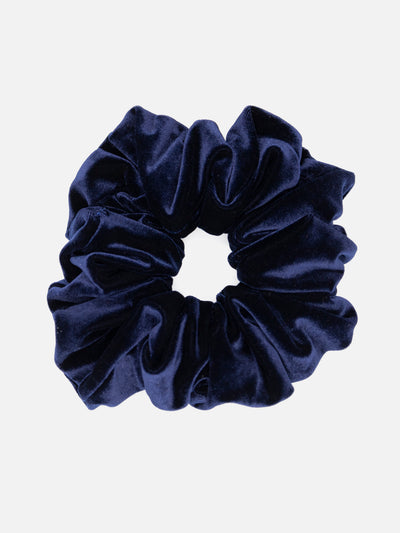 Jumbo Blue Velvet Scrunchie